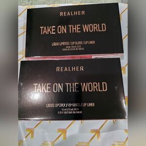 RealHer 'Take On The World' Lip Collection (2 Sets) Nude Brown